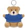 Llavero osito peluche NIL camiseta algodón beige