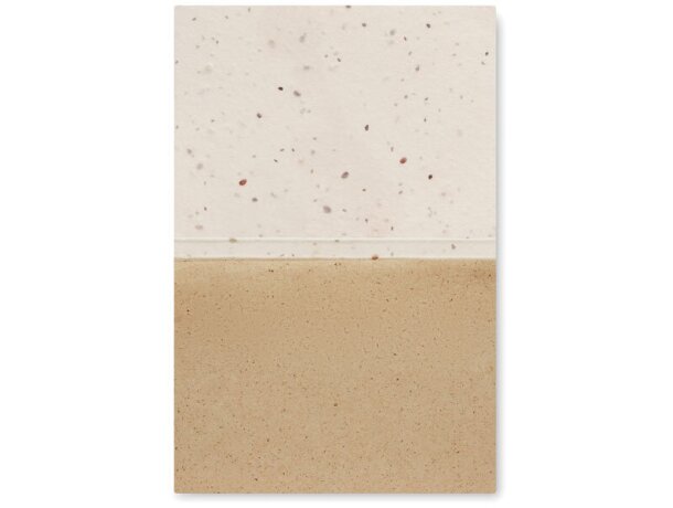 Bloc notas papel de hierba Grow Me Blanco detalle 1