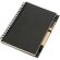 libreta con boligrafo y tapas en carton reciclado personalizada negra