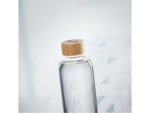Botella 650 ml tapa de bambú Frisian Violeta detalle 1
