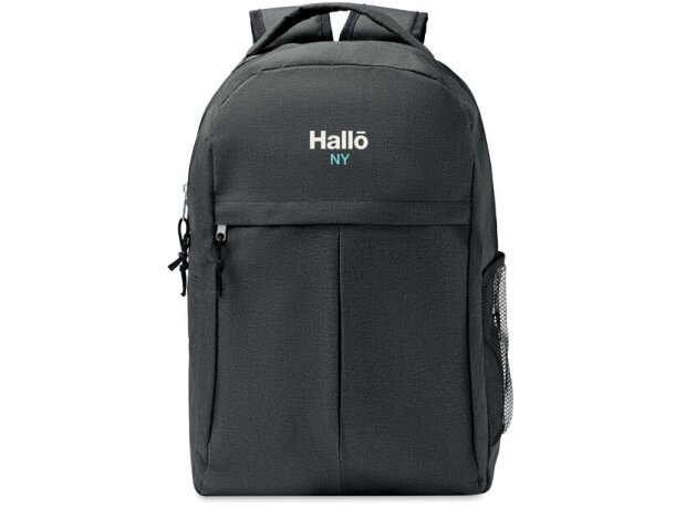 Mochilas infantiles personalizables rPET 600D Siena Negro detalle 5