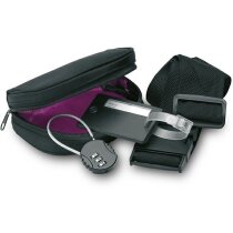 Set de viaje con 3 accesorios para maleta personalizado negro Set de viaje con 3 accesorios para maleta personalizado negro