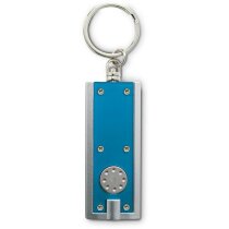 Llavero con linterna incluida personalizado azul transparente Llavero con linterna incluida personalizado azul transparente