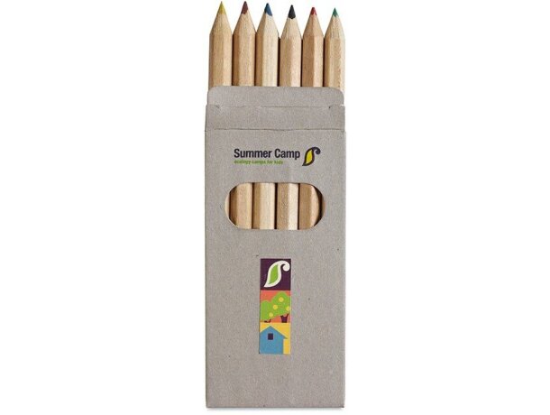 Caja con 6 lápices de colores