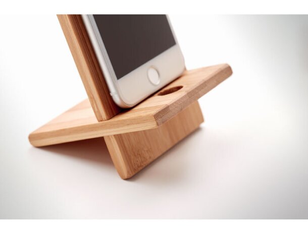 Soporte para telefono de bambú Whippy Madera detalle 4