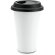 Vaso de plástico con tapa de doble pared negro personalizado