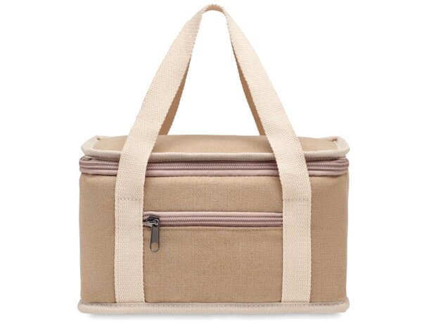 Bolsas térmicas canvas lavado para 6 Latas Beige detalle 1