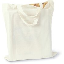 Bolsa de tela con asas cortas ideal para compras beige Bolsa de tela con asas cortas ideal para compras beige