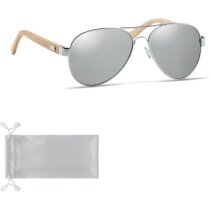Gafas publicitarias Honiara bambú lentes espejo
