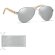 Gafas de sol personalizadas con uv400 bambu Honiara Plateado brillante