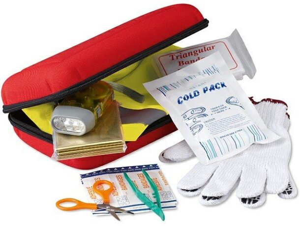 Botiquín de primeros auxilios con piezas incluidas personalizado rojo Botiquín de primeros auxilios con piezas incluidas personalizado rojo