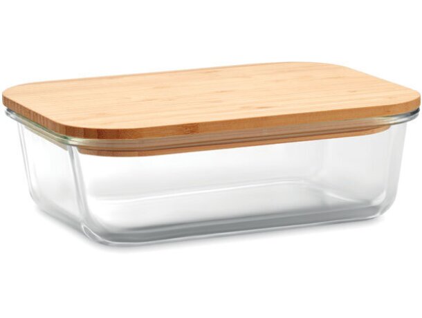 Fiambrera vidrio y tapa bambú Tundra Lunchbox Violeta detalle 6