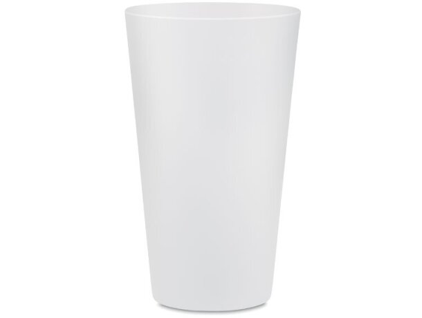 Vasos de plástico polipropileno reutilizable 300ml Blanco transparente detalle 1