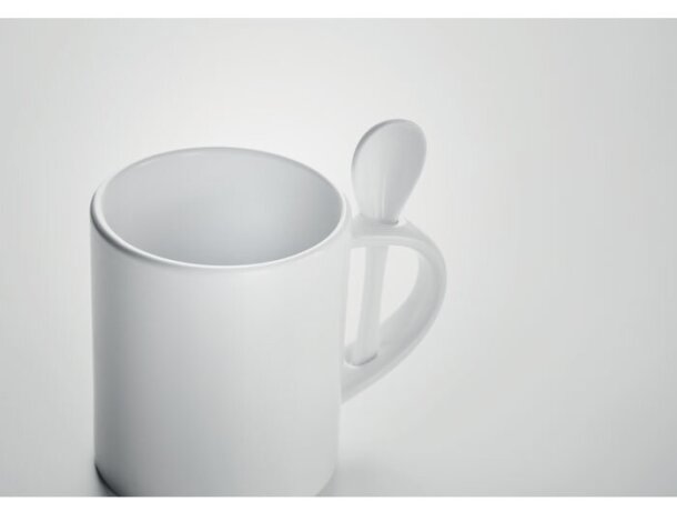 Taza cerámica subli. 300ml Sublim Spoon Blanco detalle 5