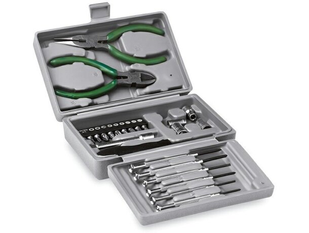 Caja de herramientas con 25 piezas barata plateado Caja de herramientas con 25 piezas barata plateado