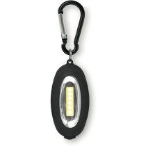 Luz led con imán y mosquetón personalizado negro Luz led con imán y mosquetón personalizado negro