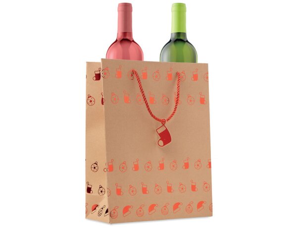 Bolsa regalo personalizada papel craft 250 g/m2 Sparkle Rojo detalle 5