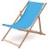 Silla de playa en madera Honopu Azul claro