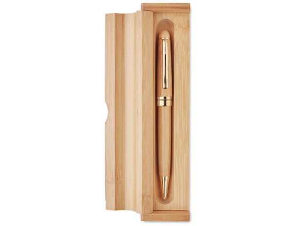 Bolígrafo giratorio de bambú Etna barata