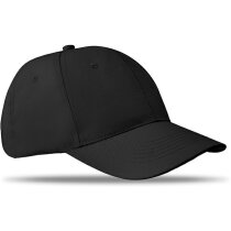 Gorra de beisbol con 6 paneles negra merchandising