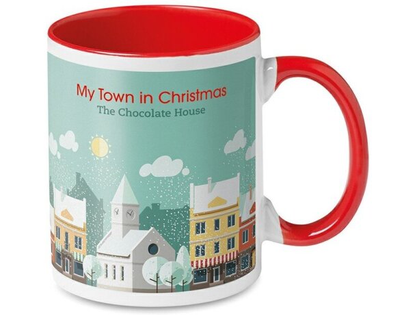 Taza de cerámica especial sublimación con asa de color grabada Taza de cerámica especial sublimación con asa de color grabada