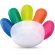 Cinco marcadores fluorescente en forma de mano de plástico Multicolour