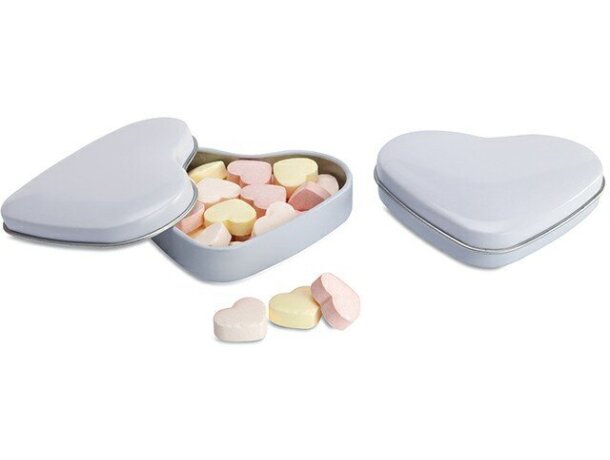 Caja forma de corazón con caramelos