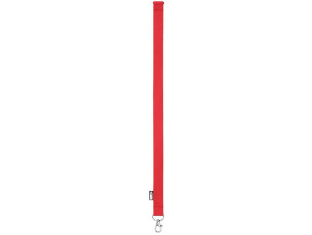 Lanyard de RPET 20 mm Lany Rpet Rojo detalle 8