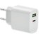 Cargador triple USB quick charge policarbonato