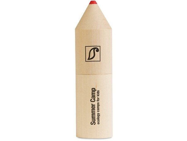 Caja con forma de lápiz con lápices personalizado