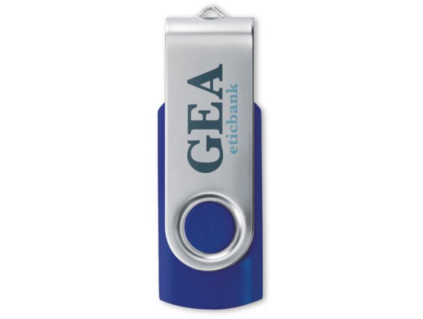 Flash drive 4GB económico y personalizado Techmate azul real