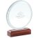 Placa o trofeo cristal redonda Keen Marron detalle 5