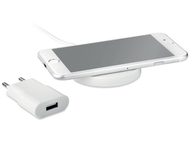 Set de cargador inalámbrico en estuche de regalo Wireless Plato Set Blanco detalle 3
