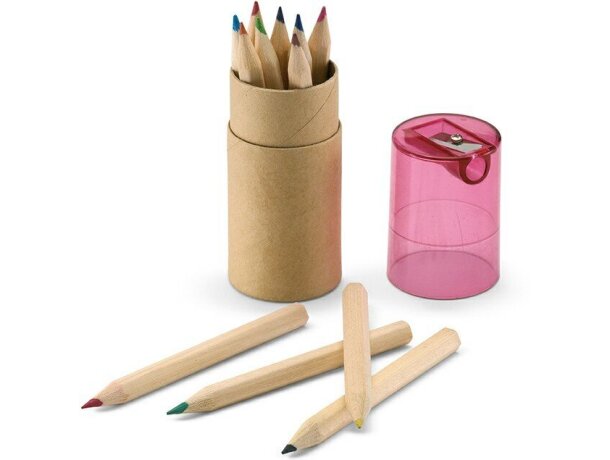 Caja redonda de 12 lápices de colores