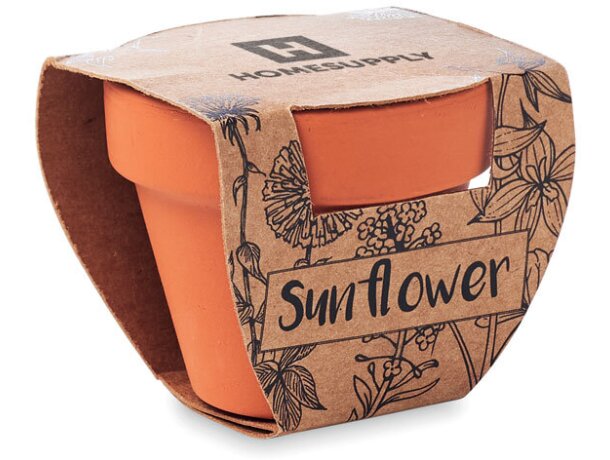 Juego de macetas de terracota Sunflower Madera detalle 3
