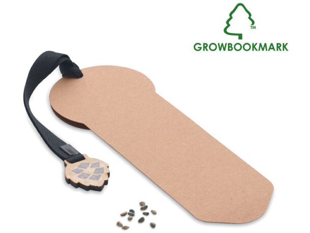 Marca páginas pino Growbookmark™ Beige detalle 3