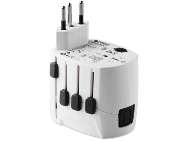 Adaptador para viajes de 3 polos para UE Skross  Blanco detalle 3