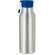 Botella de aluminio con tapón en colores personalizada azul real