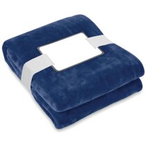 Manta vellón RPET reciclado 120x150 cm Logan azul