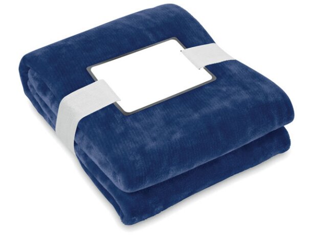 Manta Logan vellón RPET 280 gr diseño sostenible 120x150 cm Gris oscuro detalle 5