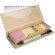Set oficina personalizada beige bloc adhesivas regla bolígrafo