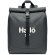 Mochilas deporte rPET 600D Udine Negro detalle 3