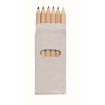 Caja con 6 lápices de colores personalizada