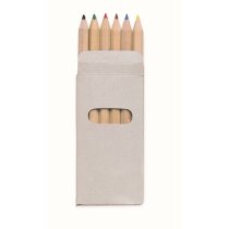 6 Lápices de colores en estuche de caja con ventana 6 Lápices de colores en estuche de caja con ventana