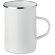 Taza metal con capa de esmalte Silver Blanco