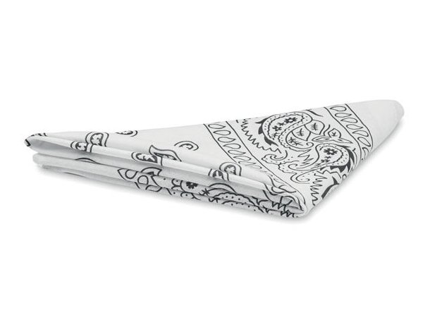 Pañuelo de cabeza 90 gr/m² Bandida Blanco detalle 12