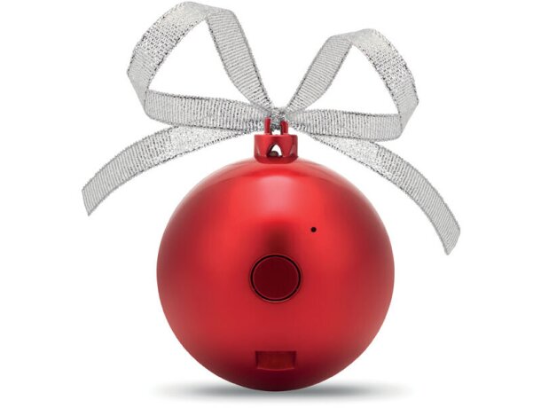 Altavoz bola de navidad Jingle Ball promocional fácil conexión inalámbrica Rojo detalle 1