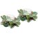 Set 2 porta velas de Navidad Moss Verde detalle 3