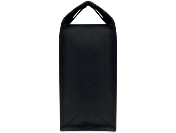 Bolsa ecológica asas de bambú 100% algodón 360 g/m2 Negro detalle 1