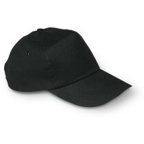 Gorra básica fabricada en algodón liso negra